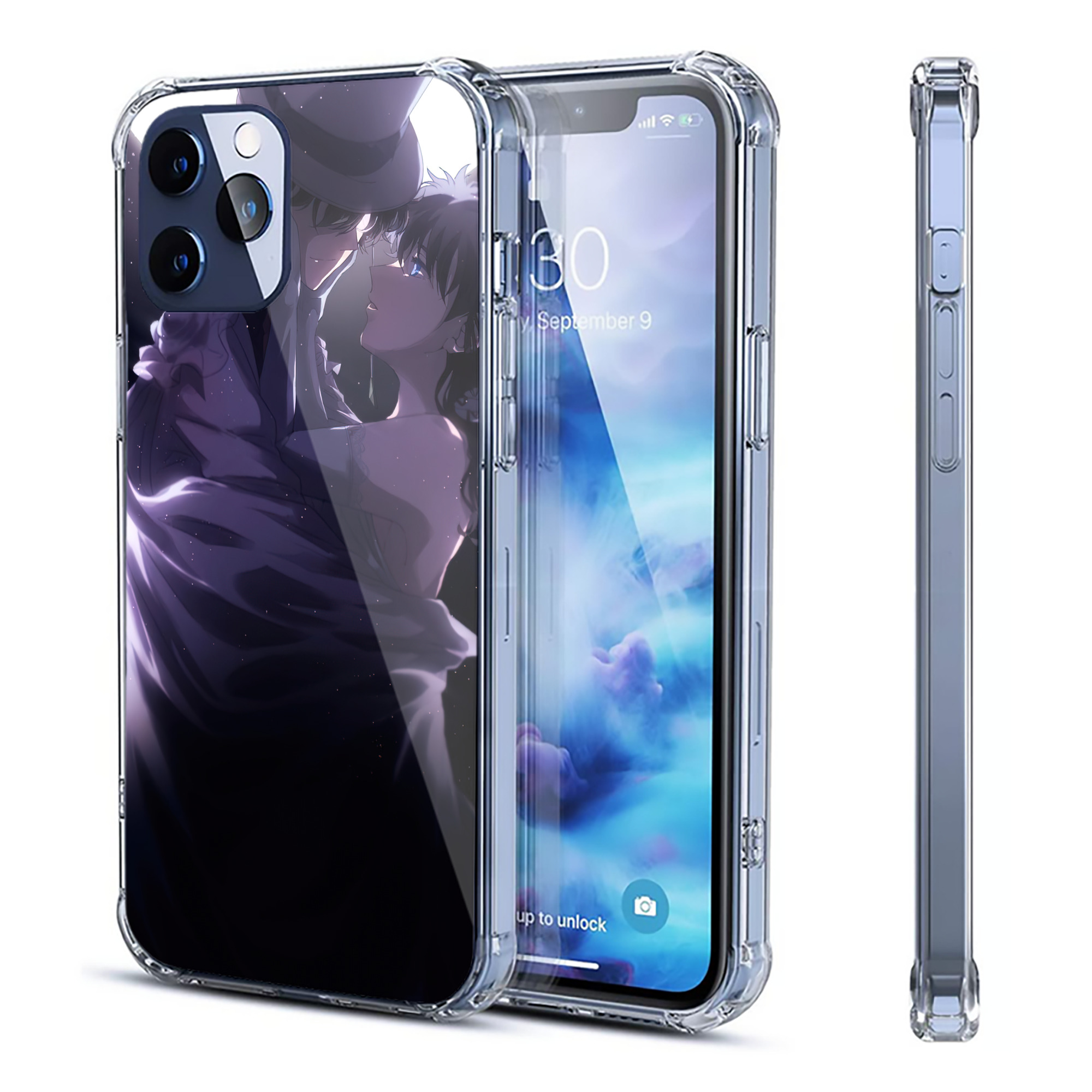 （画像用） 名探偵コナン Detective Conan 【iPhone 12シリーズ対応】透明スマホケース（クリアソフトケース）